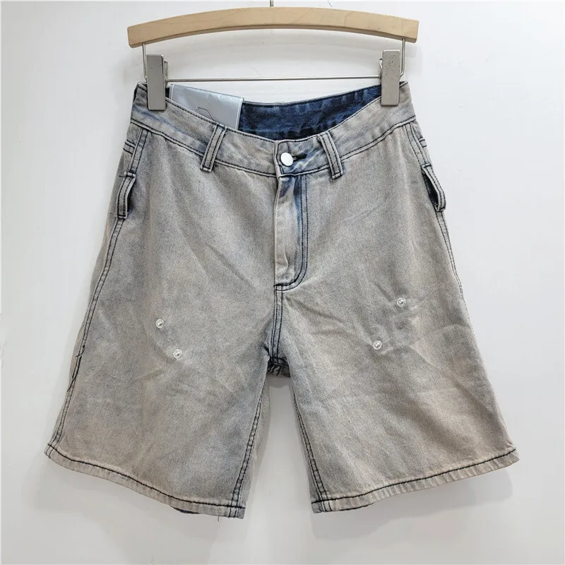 ANJY 가을 새로운 여성 세련된 청바지 틈새 디자인 대비 색 투피스 세트 streetwear 세련된 캐주얼 스트레이트 바지 트렌디 a8881