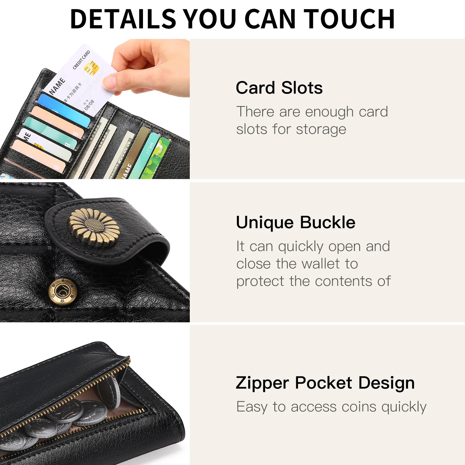 المرأة محفظة جلدية امرأة فاخرة محافظ طويلة موضة النساء المحافظ أكياس المال 2025 حقائب اليد النسائية محفظة بطاقات حامل