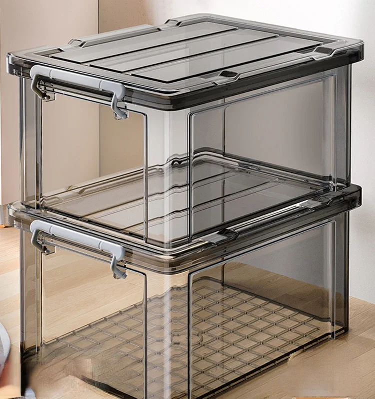 Portable transparent storage box Household clothes Toy storage box Organizing box Tools sundries Plastic storage