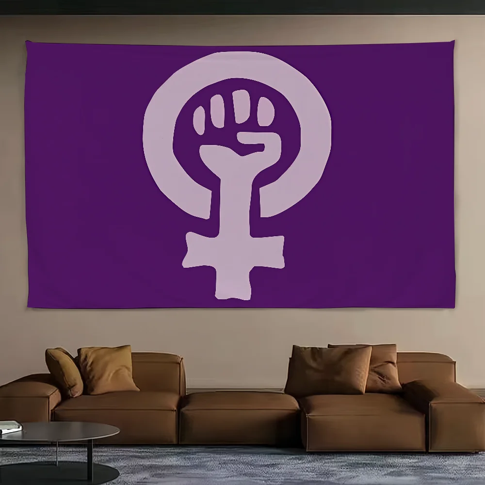 F-النسوية F-النسوية العلم للتخييم في الهواء الطلق بار نزهة حفلة ديكور المنزل الحلي راية