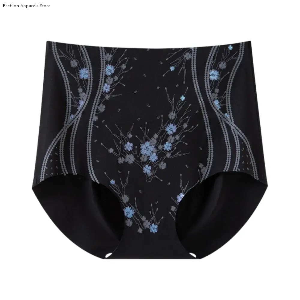 

High Waist Postpartum Body Shaper Flowers Large Size Butt Lifter Briefs Waist Trainer Shapewear Tummy Control Underwear Lady