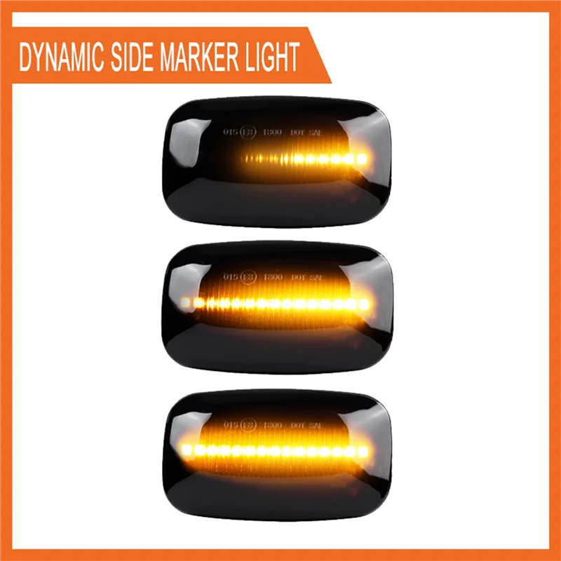 

6X Car Dynamic LED Side Marker Light Turn Signal Light For Toyota Land Cruiser 70 80 100 Series
