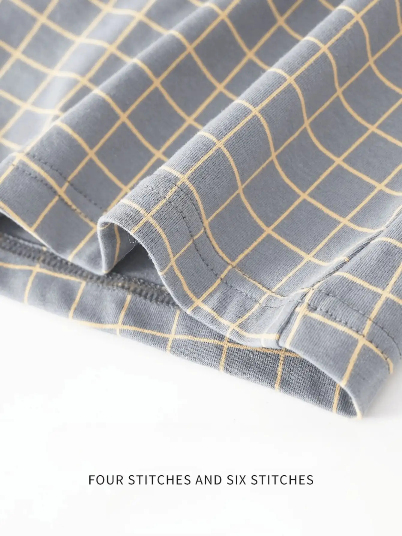 3pcs Men's Cotton Underwear Men Boxer Briefs,Soft Comfortable Plaid Design Loose Boxer Shorts