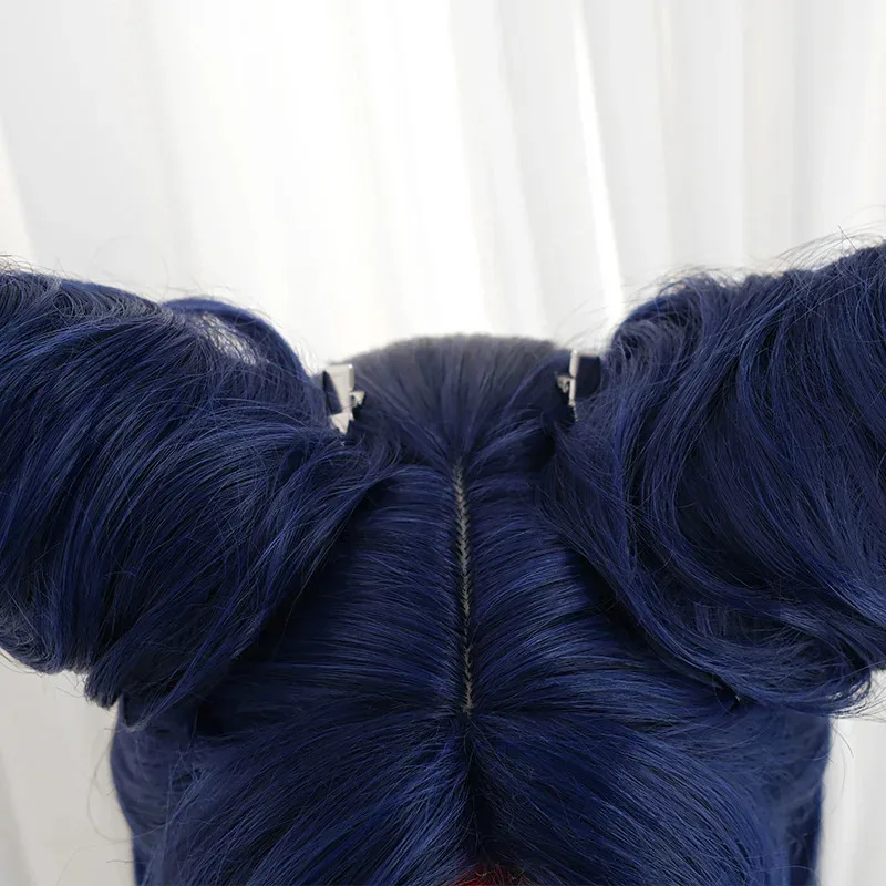 Rolecos jogo lol mitmaker nami peruca cosplay 75cm cor misturada perucas femininas resistente ao calor cabelo sintético