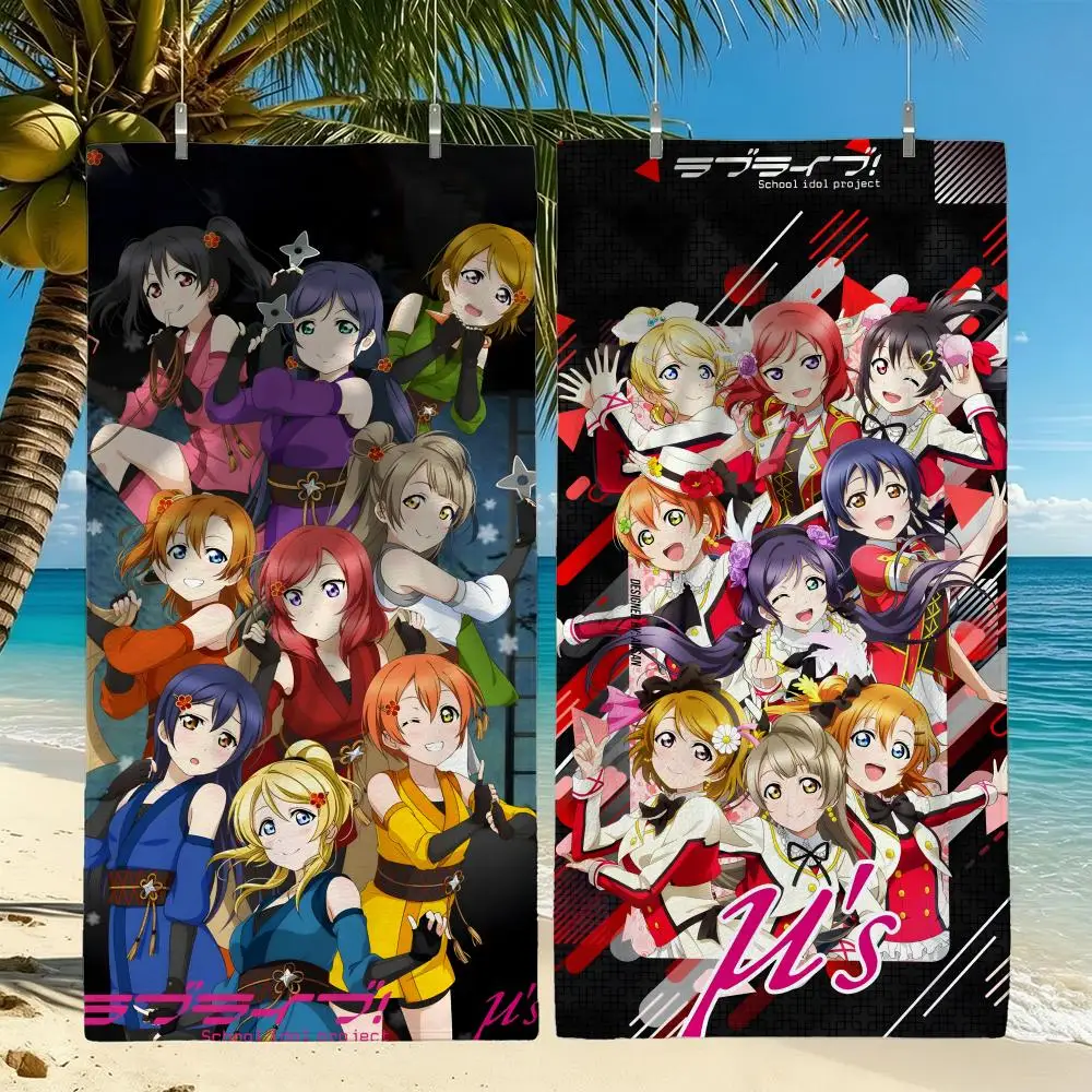 L-LoveLive!Superstar!! Towel Towel Beach Towel Oversized Quick Dry Towel Absorbent Soft Swim BeachTowels for Men Women