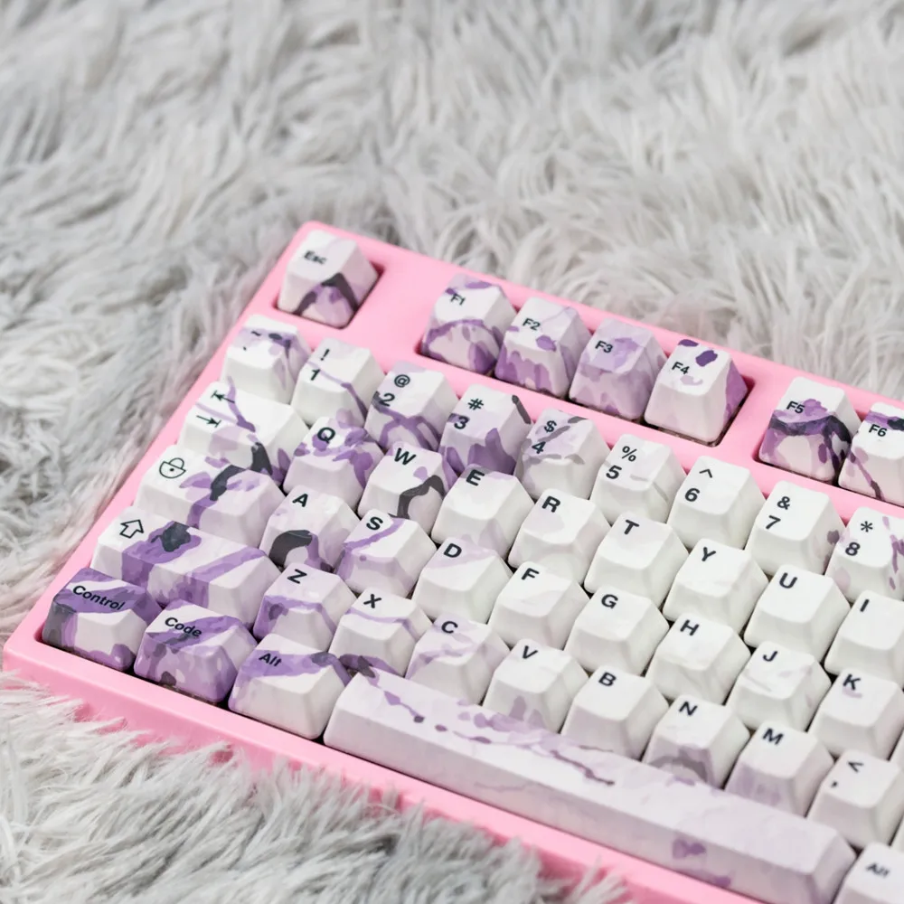 PBT Sublimation Keycap Standard Mechanical Keyboard Keys OEM Compatible 87/104 Personality Sakura