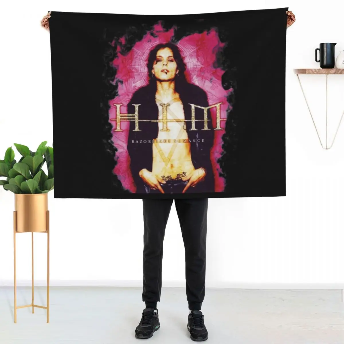 Him Band VV H I M - Him Ville Valo Razorblade Romance smoke Essential Throw Blanket Loose Sofas for sofa Custom Blankets