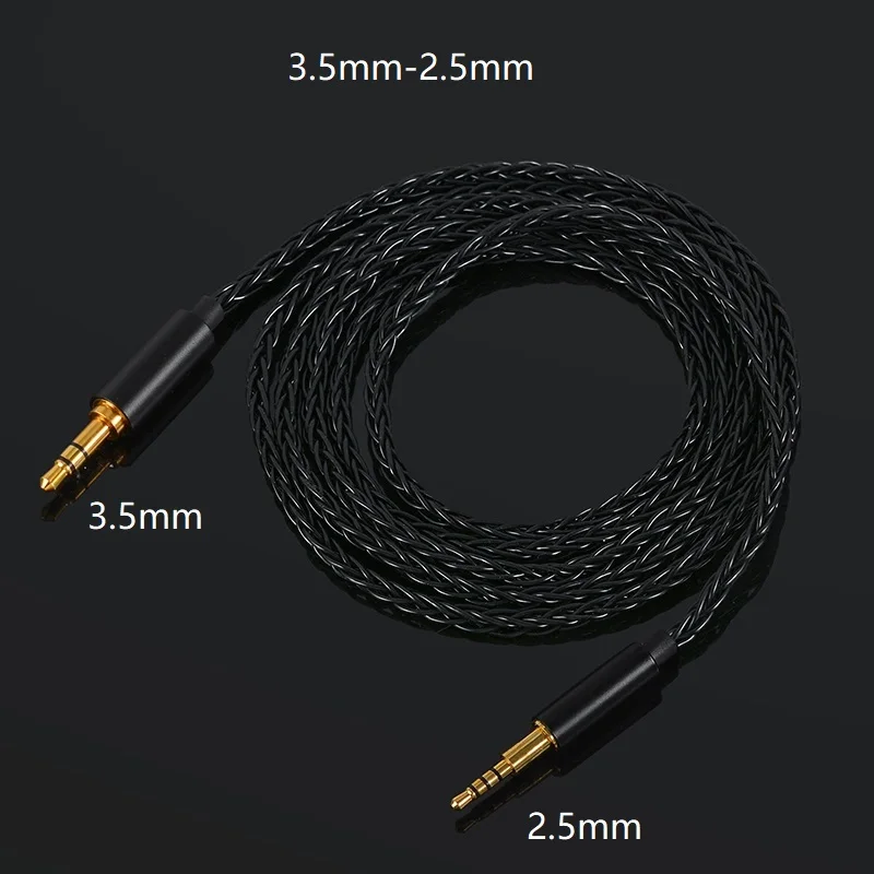 Cabo de auscultadores OFC banhado a prata Koceta, apto para QC25, QC35, AKGY40, Y50, Sennheiser, PXC480, Denon DT240, Live2 Wire, 3,5mm, 4,4mm a 2,5mm