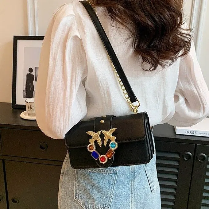 

2026 Autumn New Chain Square Bag, Adjustable Shoulder Crossbody Bag, Luxury Elegant for Women's Daily Use Handbags for Women