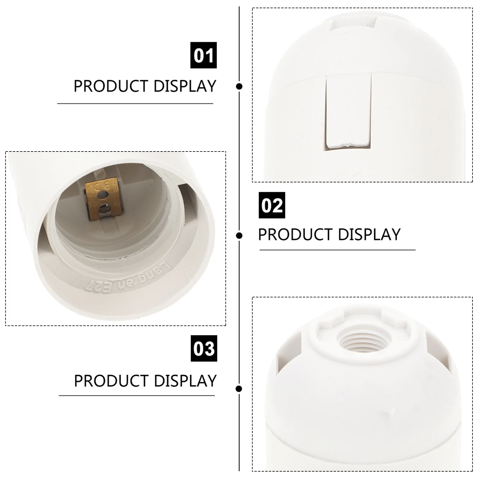 

20 Pcs Holder Lamp Base Lamp Light Bulb Socket Base E27 Socket Simple Design Compact Size Easy Install Night Light