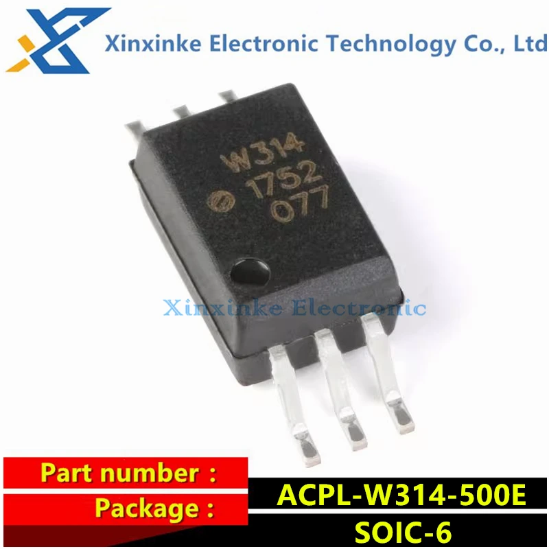 

10PCS ACPL-W314-500E SOIC-6 IGBT Grid Driver Photoelectric Coupler Chip Marking：W314