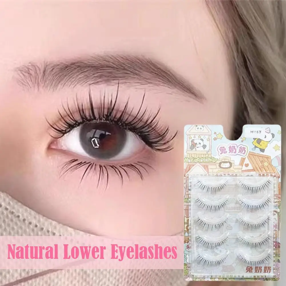 Pestañas inferiores sin pegamento, No necesita pegamento, tallos segmentados, maquillaje de pestañas DIY, reutilizable, fino debajo de la extensión de pestañas Individual L S2S3