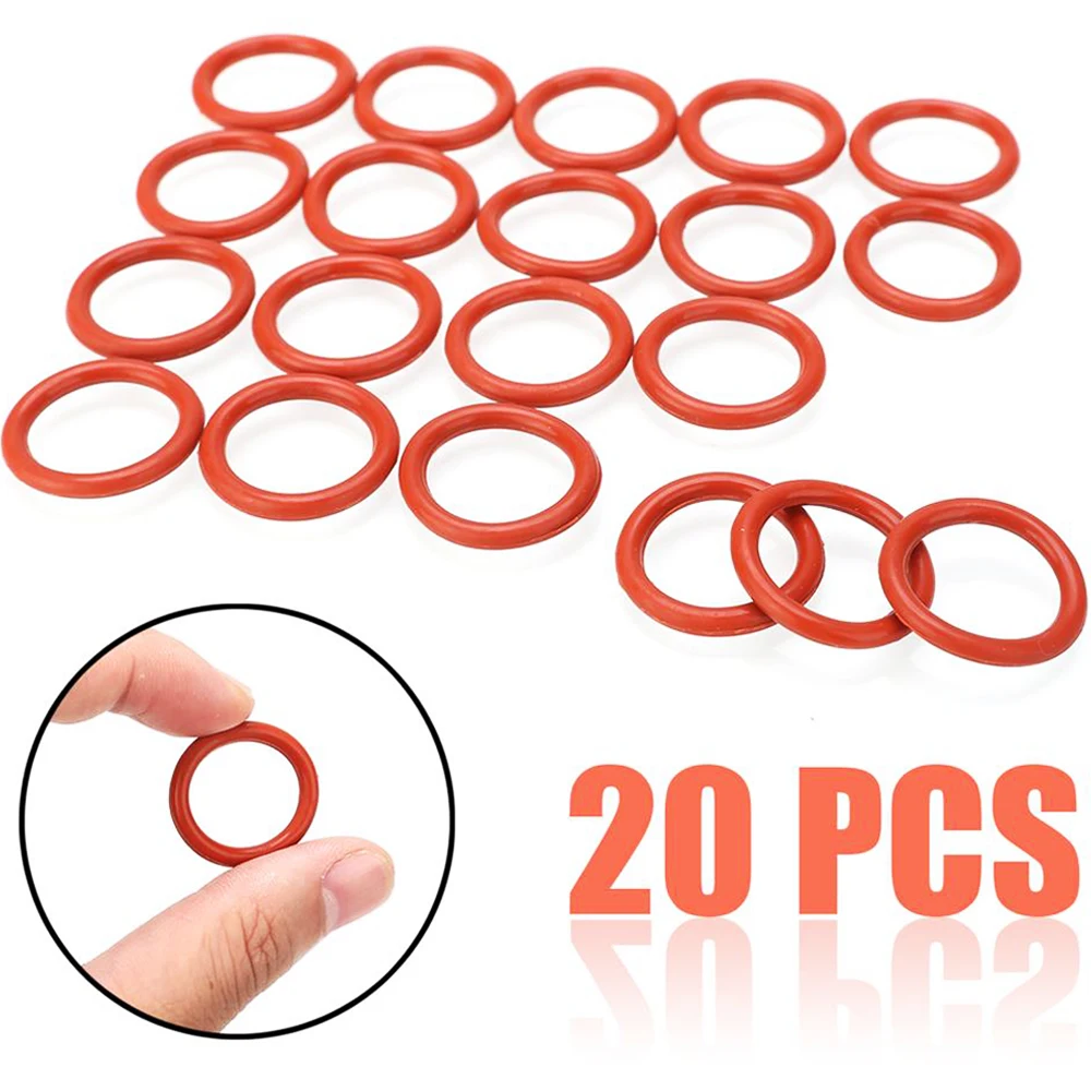 20pcs Orange Tube Damper 12AX7 12AU7 12AT7 12BH7 EL84 9 Pin Tubes Durable Silicone Vibration Damping Rin Silicone O-Rings