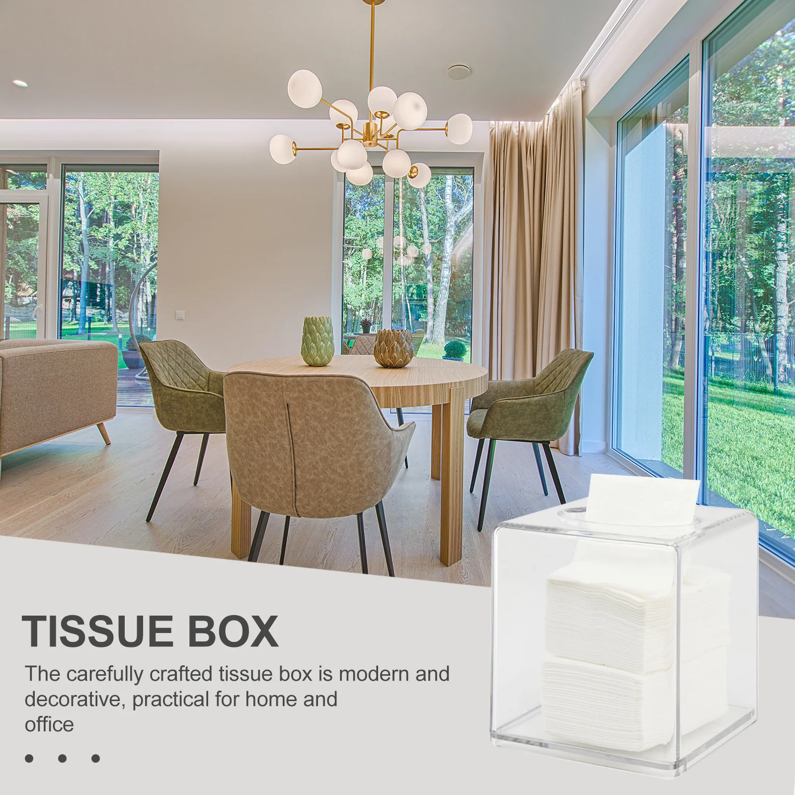 

High-Grade Acrylic Tissue Box Paper Towel Container Simple Decorative Storage Solution Tissue Box Paper Towel Container