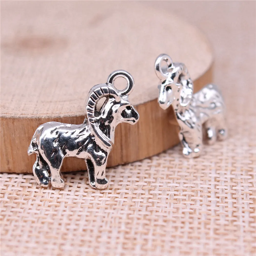 Phone Pendant Sheep Charms Jewelry Materials 22x14mm 10pcs