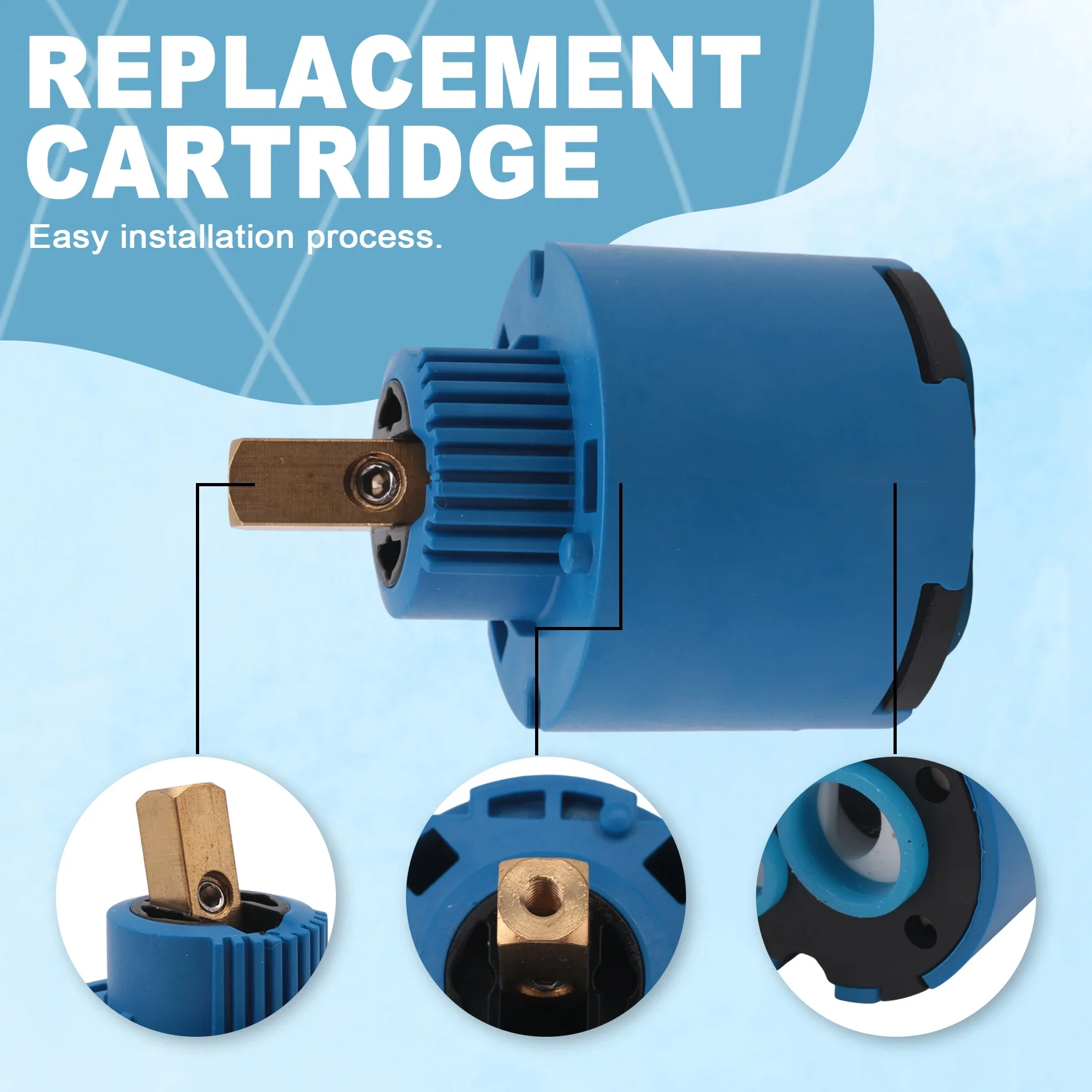 AT43-46048000 Replacement Faucet Cartridge For Grohe Single-Lever Mixer Tap,Single-Hand Mixing Valve Cartridge