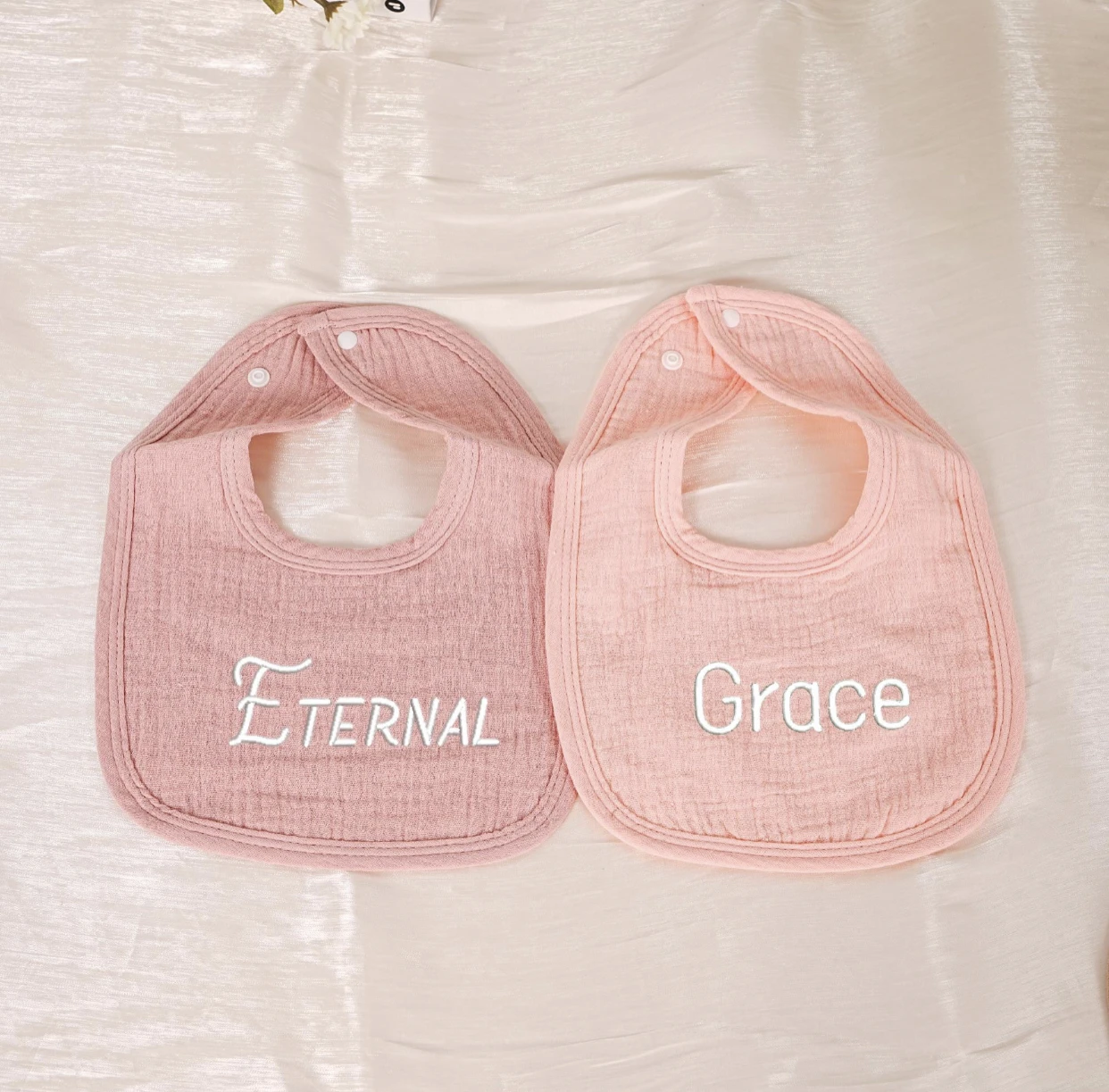 Personalized Embroidered Baby Bibs, Baby Pure Cotton Gauze Bib, Custom Name , Baby Anti Spitting, Newborn Bib,girl Boys Gifts