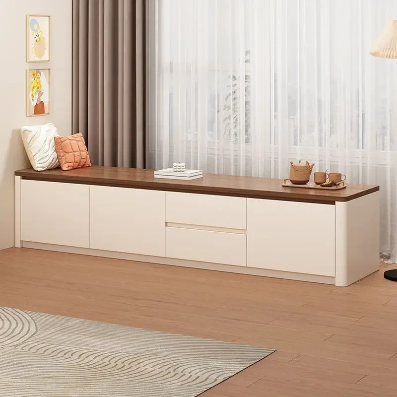 Solid wood balcony cabinet bay window cabinet bedroom locker window sill cabinet