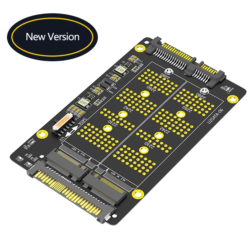 

Адаптер M2 SSD M.2 NVME M Key to U.2 SFF-8639 M.2 SATA B Key to SATA2.0 2,5 "плата преобразователя поддерживает 2230 2242 2260 2280 M2 SSD