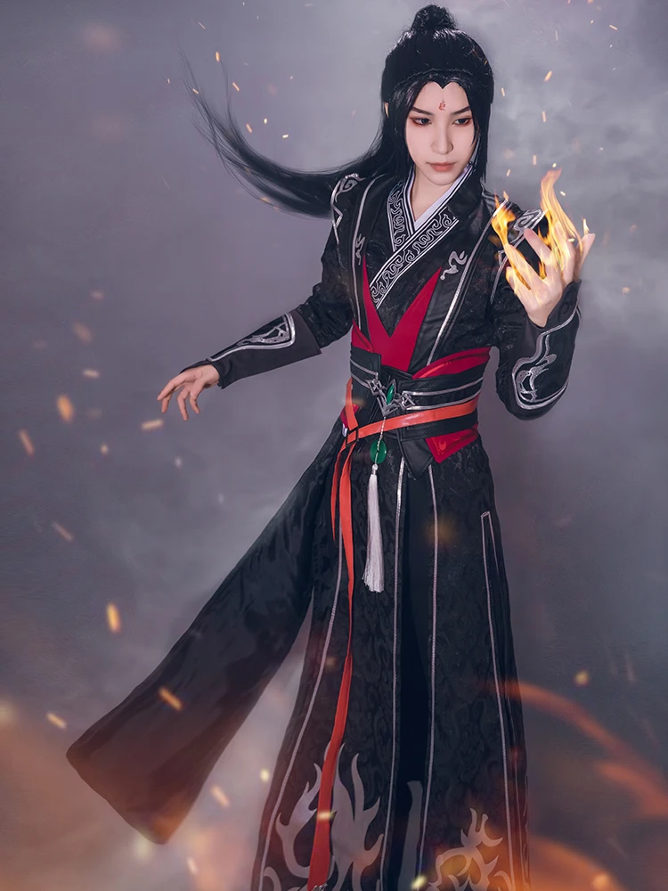 Anime The Scum Villain's Self-Saving System Luo Binghe Cos Costume Men's And Women's Clothing Role Play Devil Hanfu Clothes