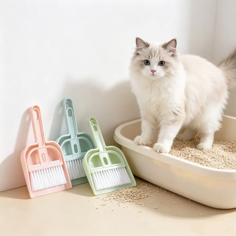 3Pcs Mini Small Broom On The Desktop Pets Home Keyboard Brush Plastic Shovel Brush Pet Cleaning Hanging Storage ﻿