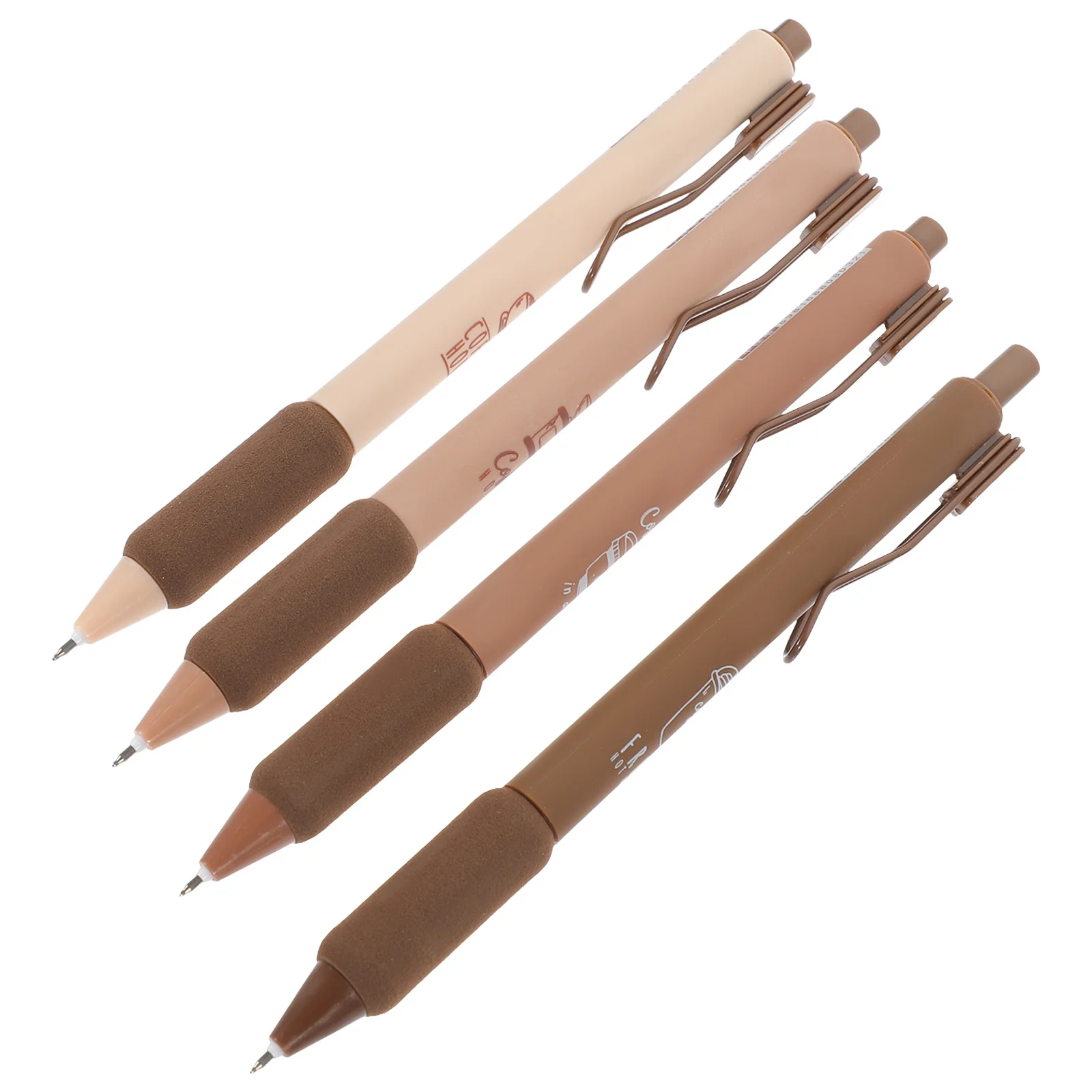 

4pcs Press Type Ink Pen Fresh Style Smooth Writing Gel Pen For School Office Portable Signature Pens Multi-Function Writing