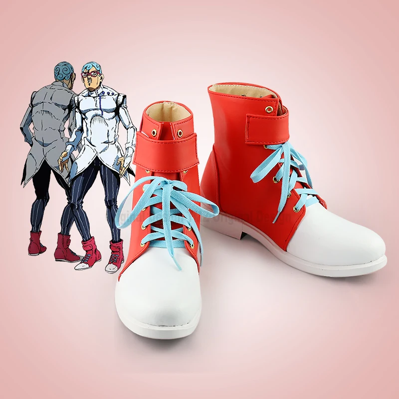 

JJoJo's BBizarree Adventure Golden Wind Ghiaccio Characters Anime Costume Prop Cosplay Shoes Boots