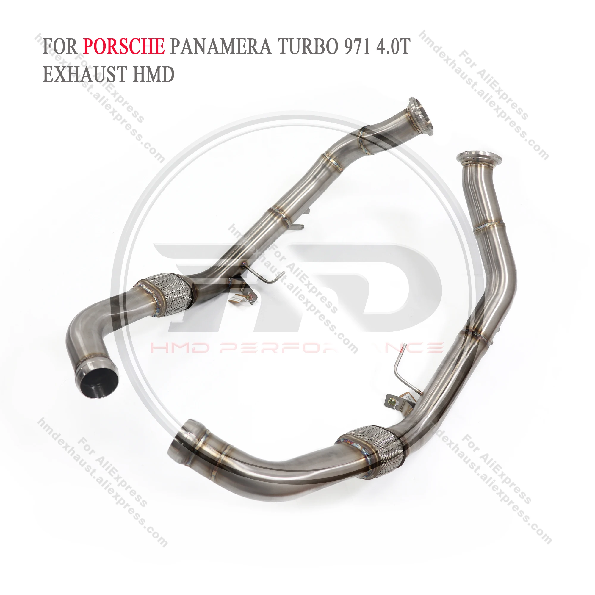 HMD Exhaust System High Flow Performance Middle Pipe for Porsche Panamera Turbo 971 4.0T With OPF Version