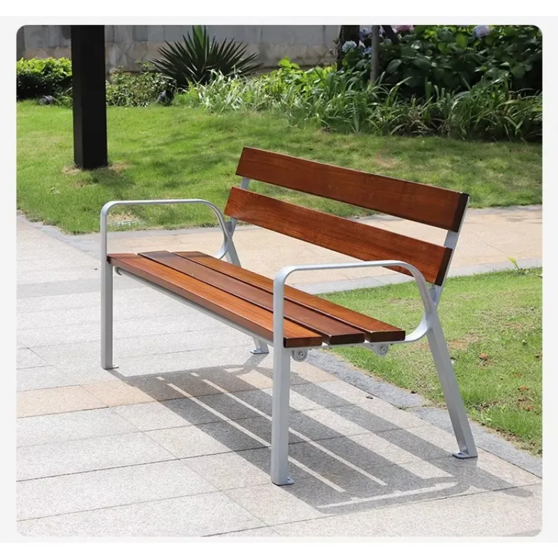 تصميم جديد مخصص من الخشب الصلب للتذكاري في الهواء الطلق مع مساند للذراعين عالية الجودة تاون بارك حديقة شارع الانتظار #1
