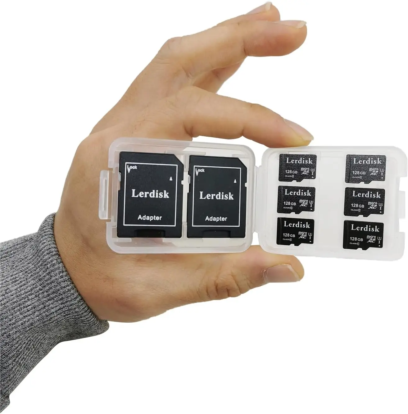 128GB Micro SD Card 6-Pack, U3 V30 A1, 80+MB/s Read for 4K Camera, Game Console, Drone, CCTV - with SD Adapter