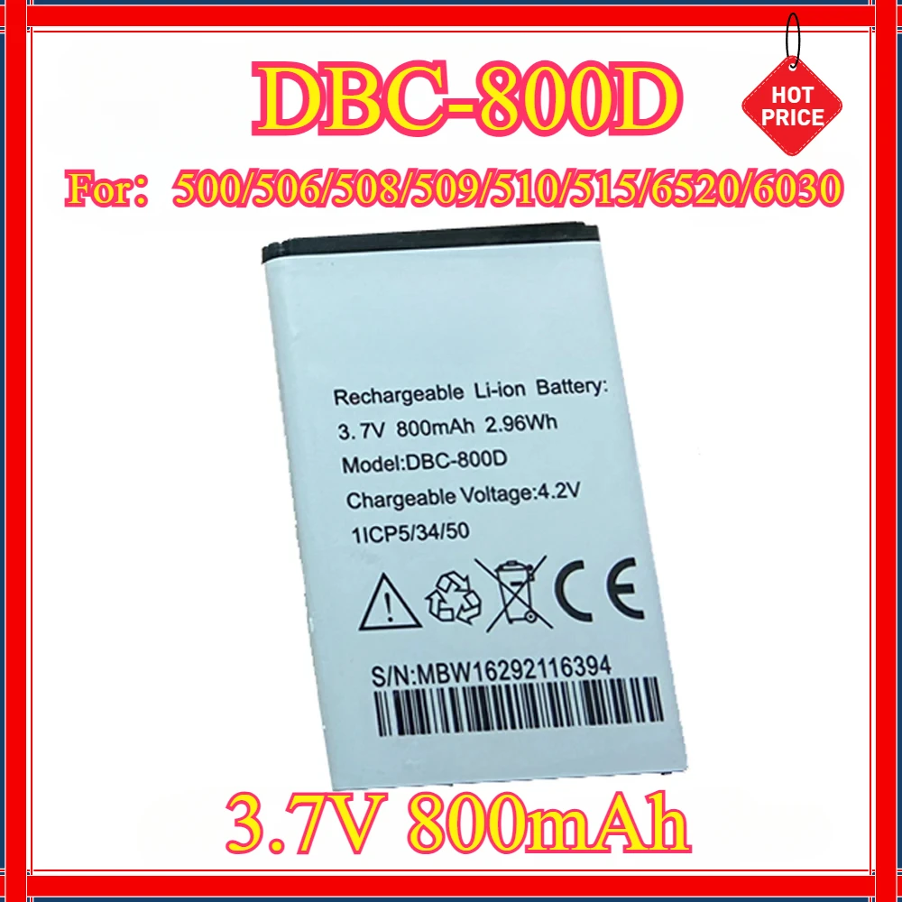 

3.7V 800mAh DBC-800D Battery For Doro 500 506 508 509 510 515 6520 6030 Wireless router Batteries Real Capacity 100%