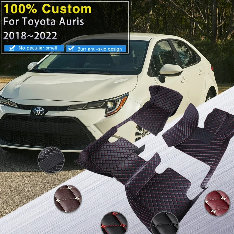 

Полный автомобильный коврик для Toyota Auris Corolla E210 2018 ~ 2022 Прочные коврики Роскошный кожаный напольный коврик против грязи Ковер Автомобильные аксессуары
