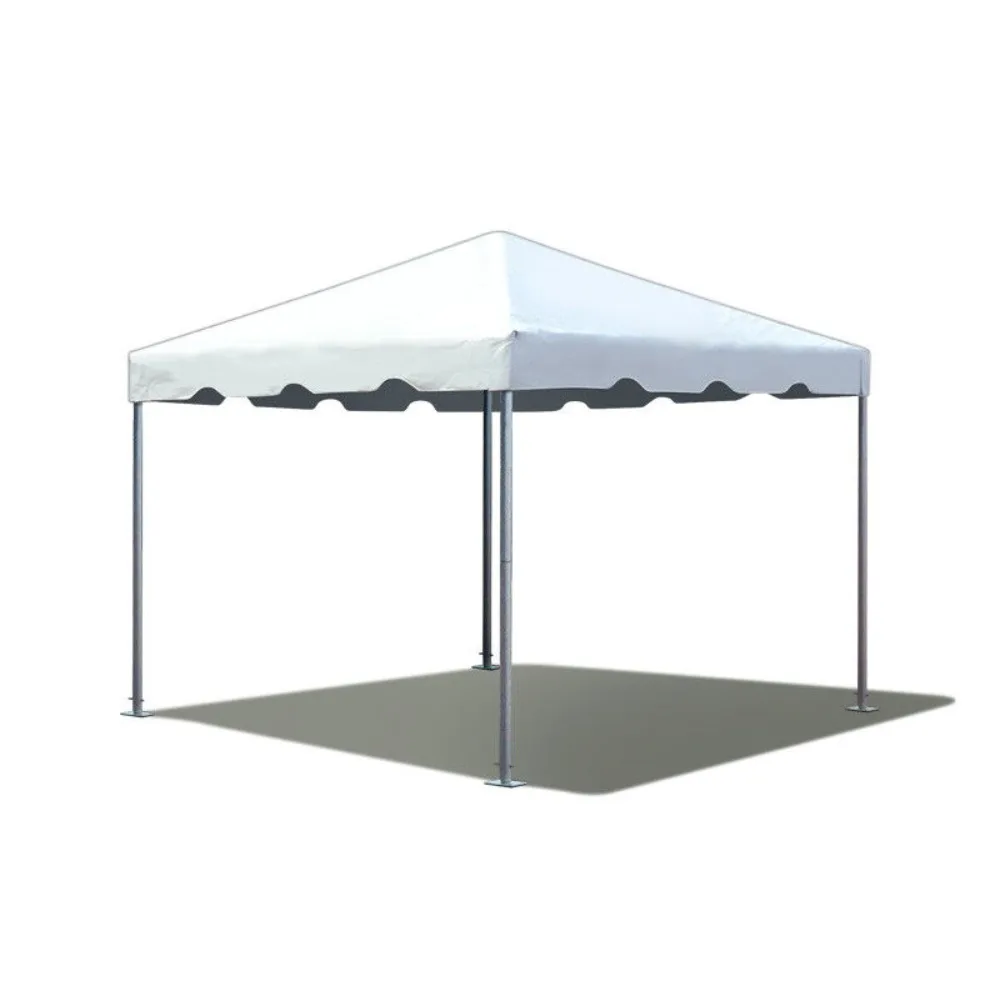 

Commercial Frame Tent 10x10 White PVC Vinyl Canopy Waterproof Event Party Gazebo