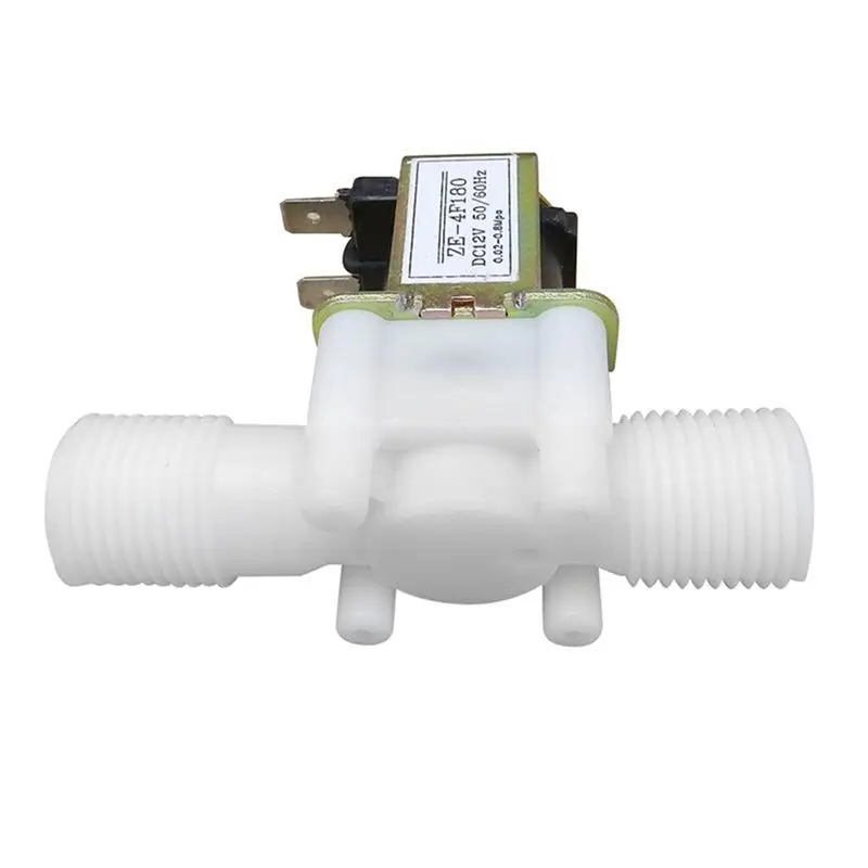 ABXF-3X 12V 1/2Inch N/C Plastic Electric Solenoid Valve Magnetic Water Air Normally Closed