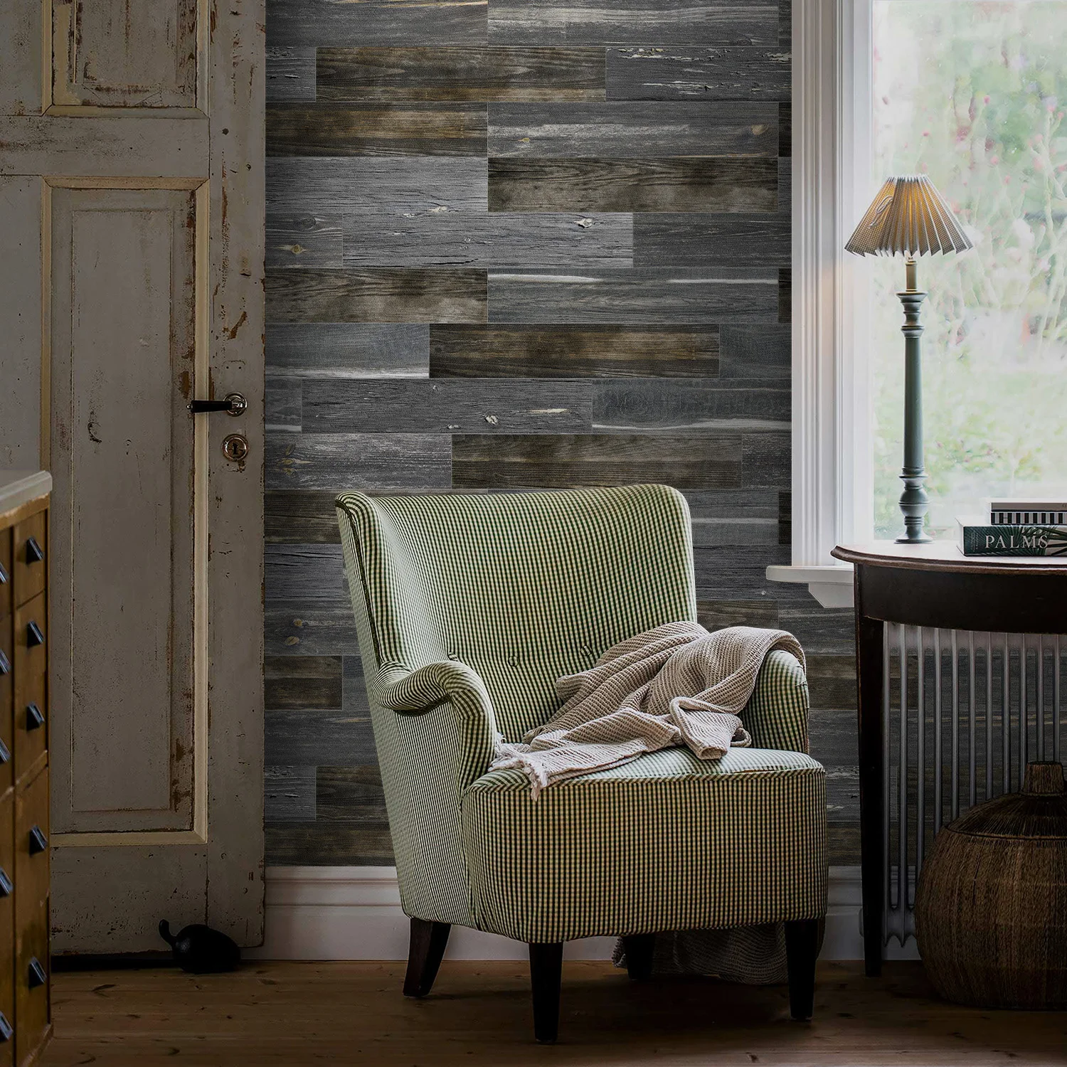 

12/24 self-adhesive wood grain flooring wall stickers in modern style for living rooms, bathrooms, kitchens, and home decor