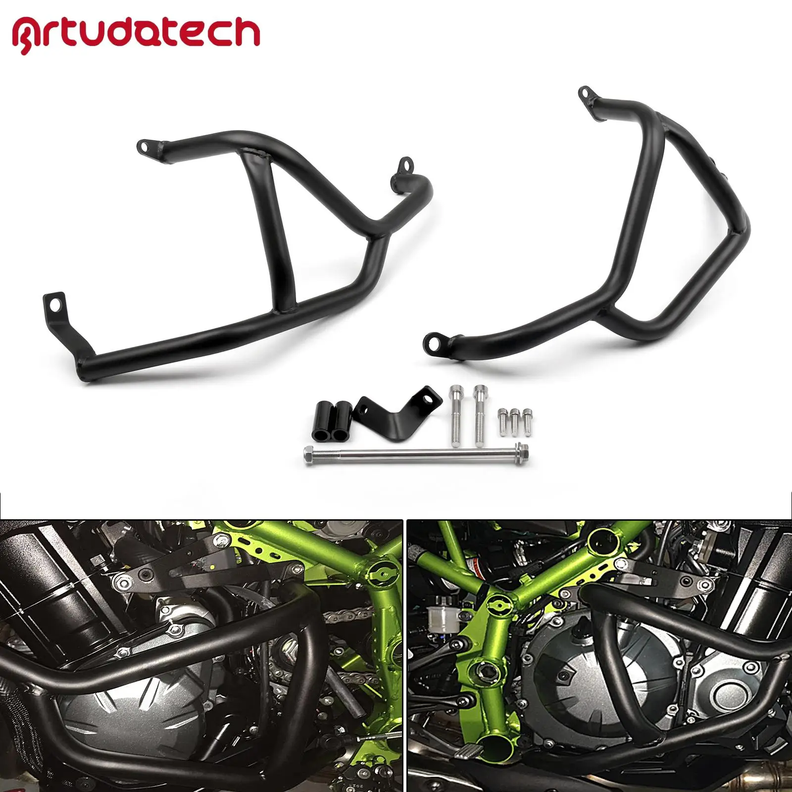 

Комплект защитных дуг Artudatech для двигателя и рамы (слайдеры, краш-бары) для Z900 2017-2019, черный