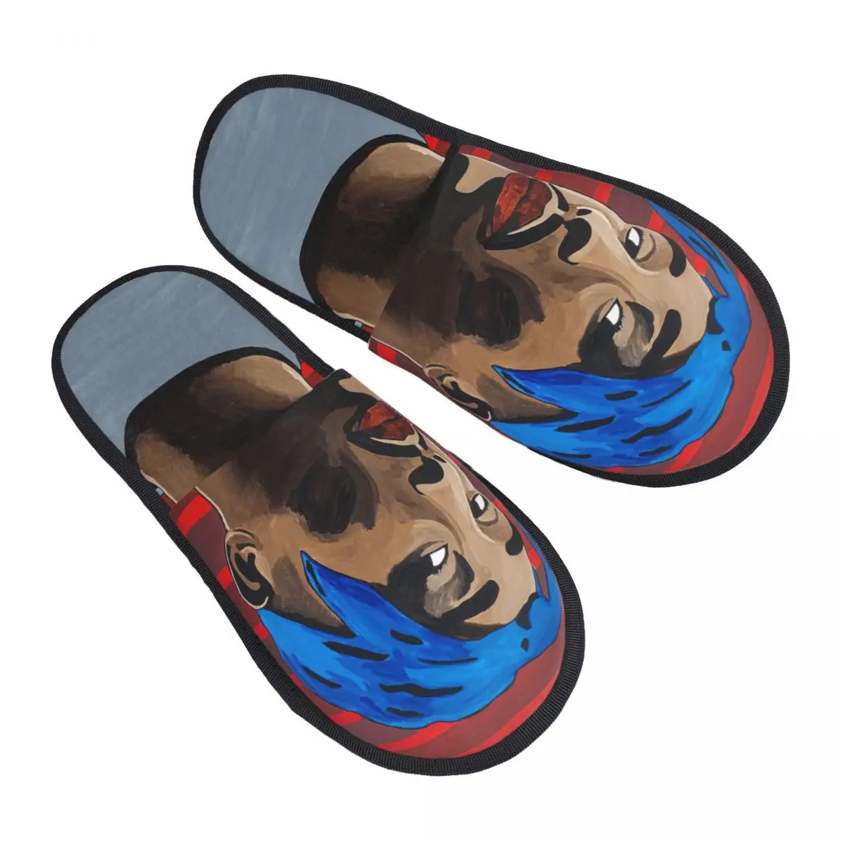 Custom 2P-pac Rapper Tupac House Slippers Women Comfy Memory Foam Slip On Hotel Slipper Shoes