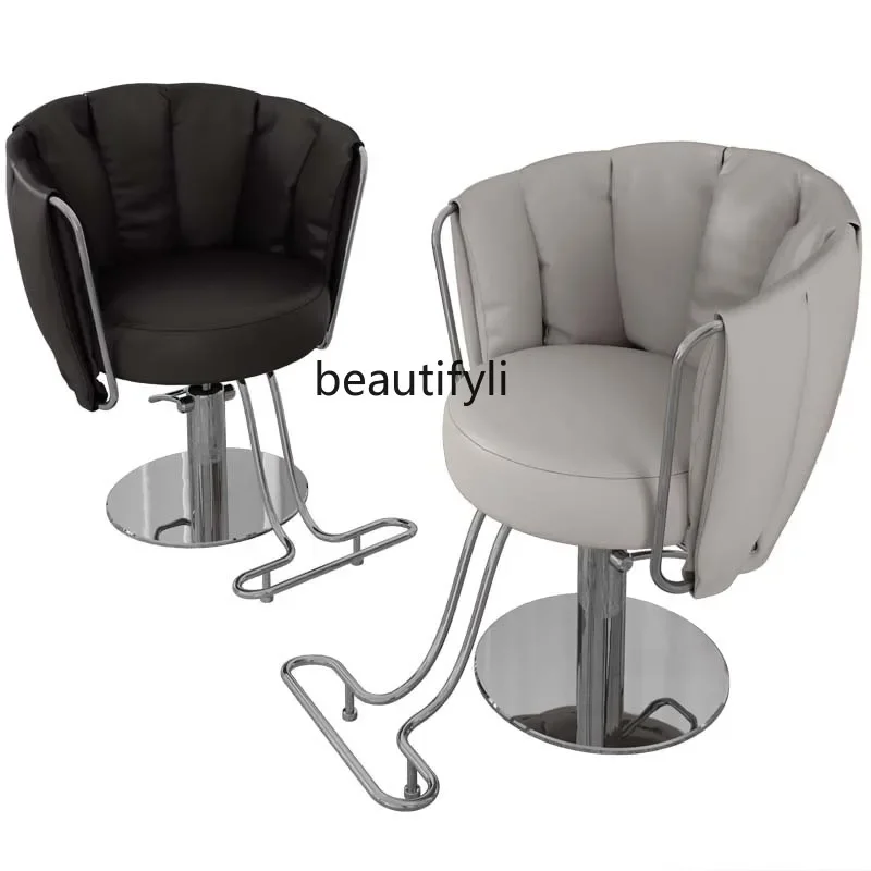 xz1Barber Shop Chair for Hair Salon High-End Hair Cutting Stool Hair Dyeing Area Lifting Seat