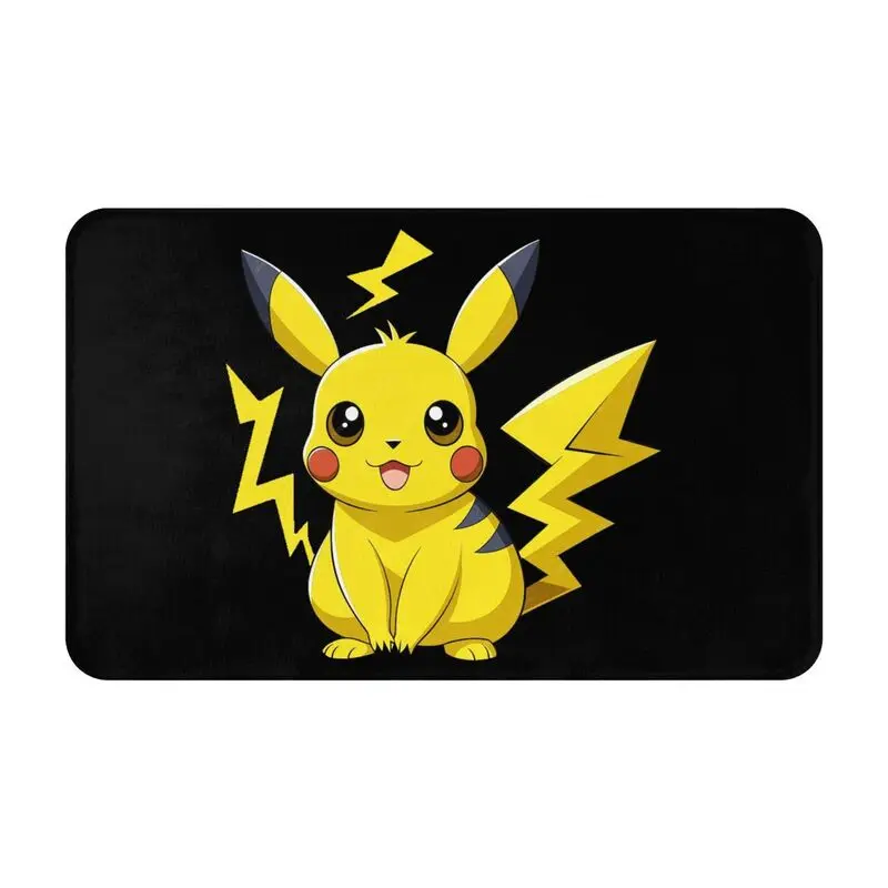 Custom Cartoon Animation Pokemon Pikachu Doormat Mat Anti-Slip Kitchen Bath Garden Rug Carpet 40*60cm