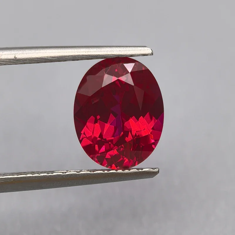 13x18mm 16,0ct Labor-Gezüchteter Rubin Ovaler Schliff Taubenblut-Rot DIY-Anhänger Schmuckherstellung Hauptmaterialien – Detail 6