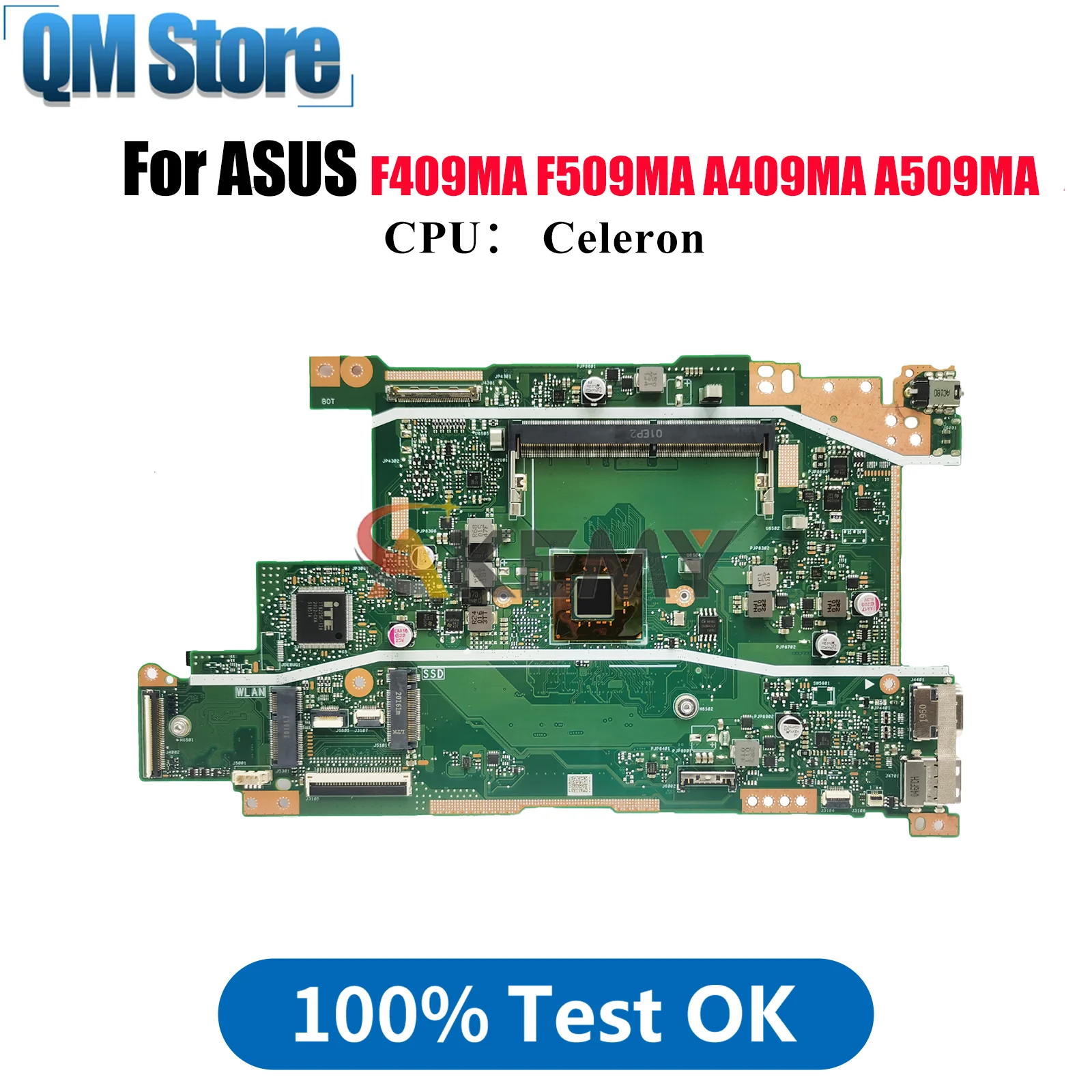 

X409MA Laptop Motherboard For ASUS VivoBook F509MA A509MA X409M F409MA X409MA A409MA Mainboard W/ Celeron CPU tests OK fast ship