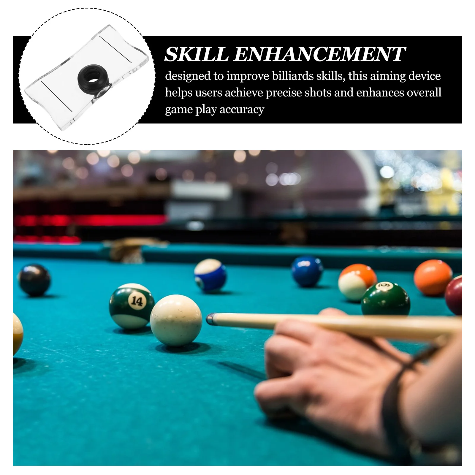 Billard-Trainingszubehör, transparenter Queue-Stroke-Trainer für präzise Aufnahmen, vielseitige Verwendung von Anfängern bis Profis