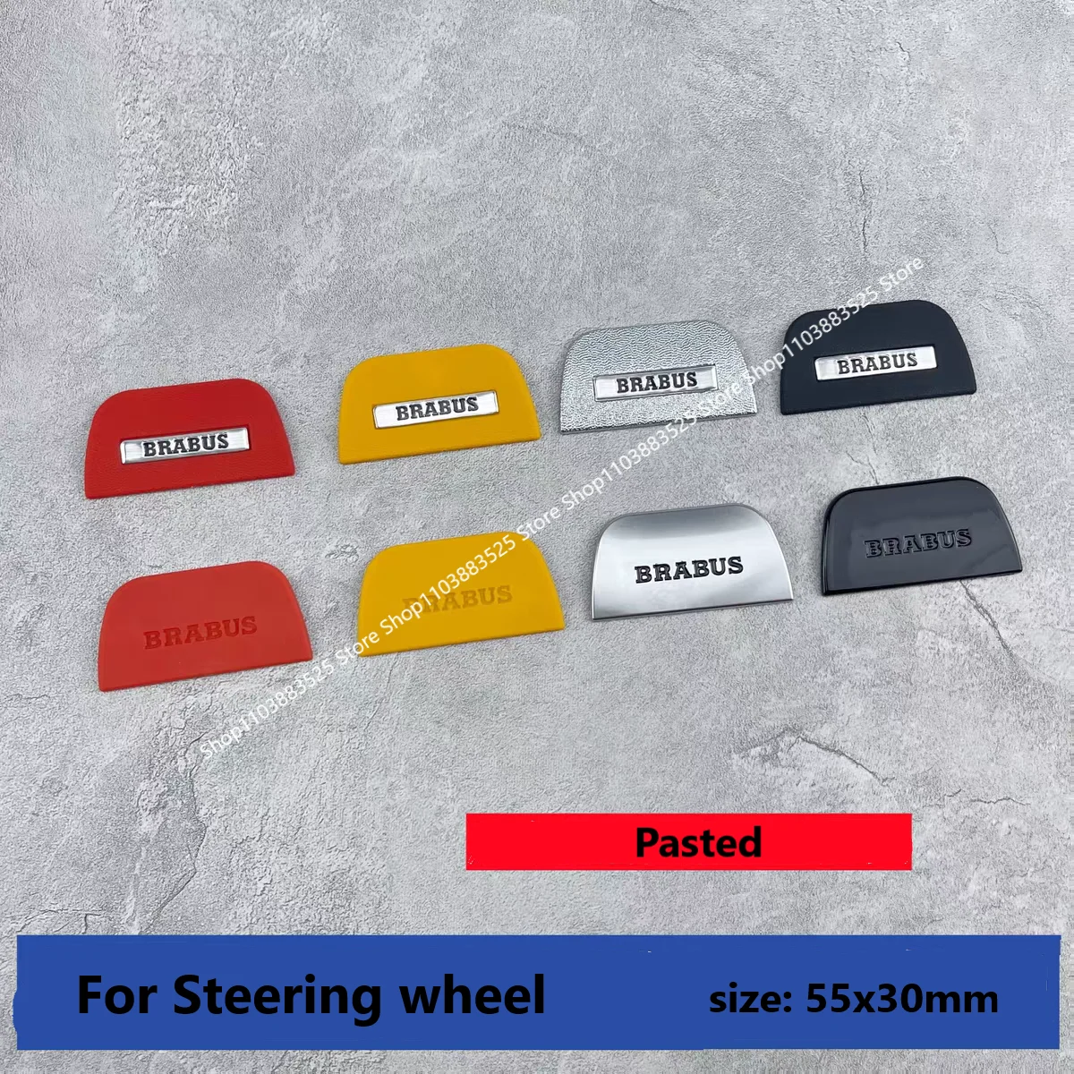 Geplakt 55x30mm stuurwiel Gemodificeerde Embleem Badge Sticker Voor Brabus G400 G450D G500 G63 G-klasse W464 Gemodificeerde Accessoires