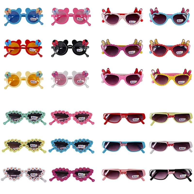 

2023 New Kids Cartoon profiling Sunglasses Girls Boy Children Outdoor Glasses Round Polarized UV400 Floral Sun Glasses