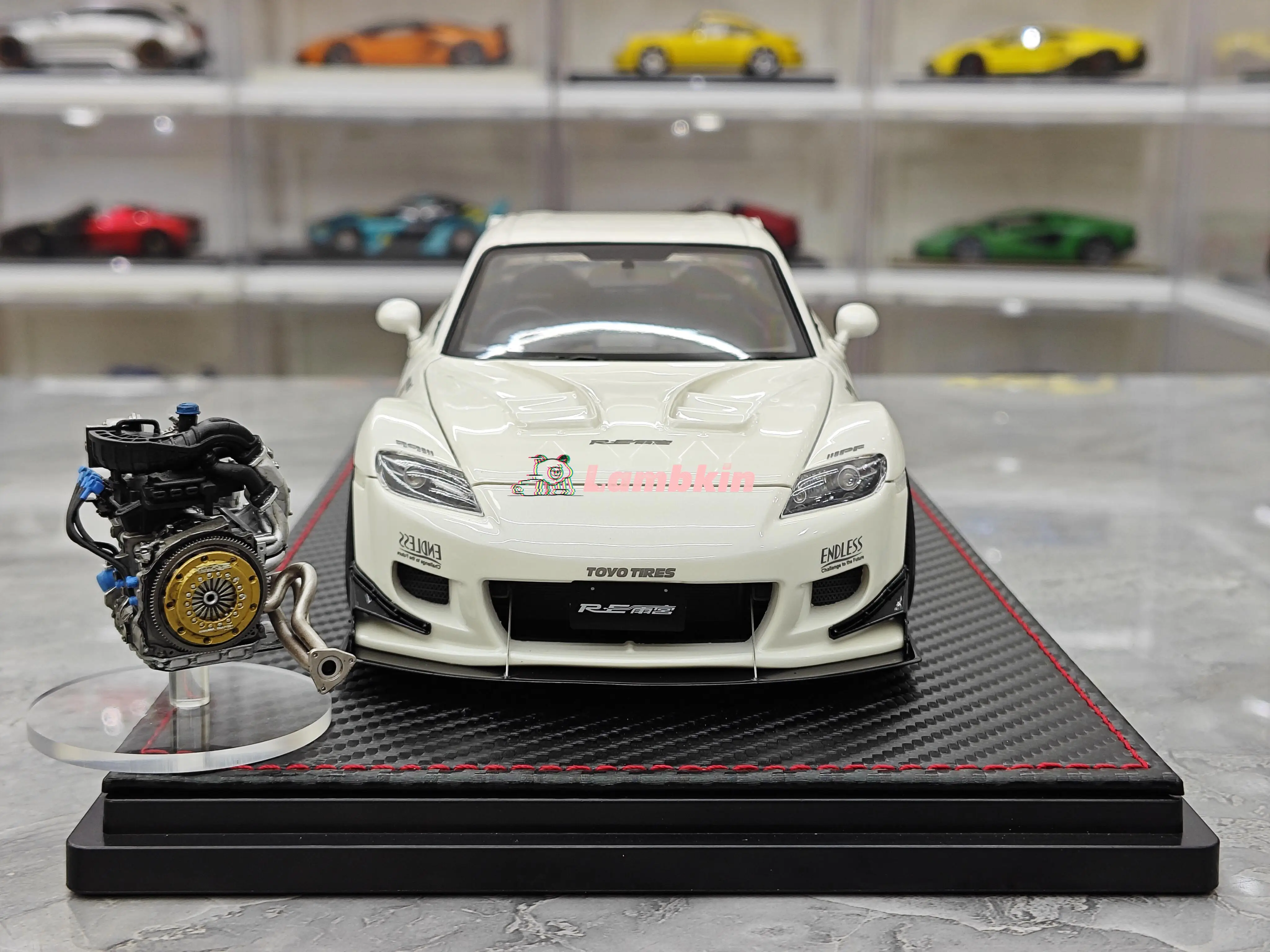 IG 1/18 mazda-RX8 SE3P JDM modification simulation resin car model collection ornament birthday gift