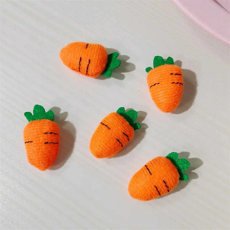 

10 шт. Милая Мини ткань морковка хлопковые наполненные аксессуары DIY украшения для волос заколки для волос Броши искусственные декоративные материалы ac