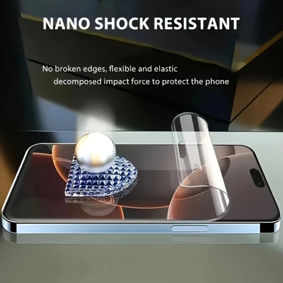 NNBILI 2 piezas Película de hidrogel Protector de pantalla para iPhone 17 16 15 14 13 12 11 Pro Max 17e, Película de cobertura completa TPU suave [No es vidrio] 2