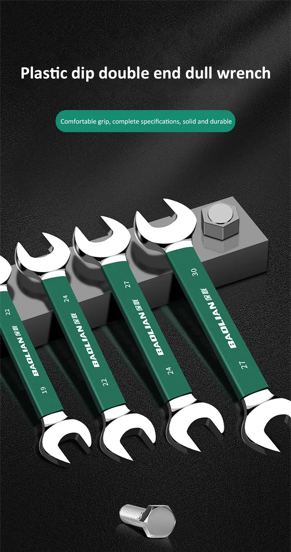 6-32mm Doppel Offene Ende Kombination Schlüssel Chrom Vanadium Geöffnet Hex Spanner Haushalt Auto Reparatur Hand Werkzeuge Heimgebrauch schlüssel – Detail 2