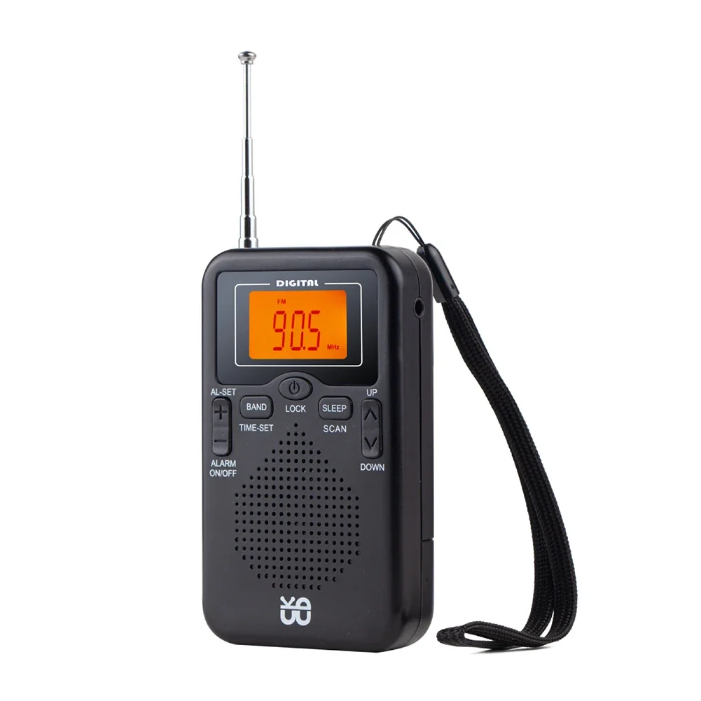 AM FM Radio With Alarm Pocket-Sized Radio Advanced Reception Technology Built-in Speaker Clear And Uninterrupted Listening