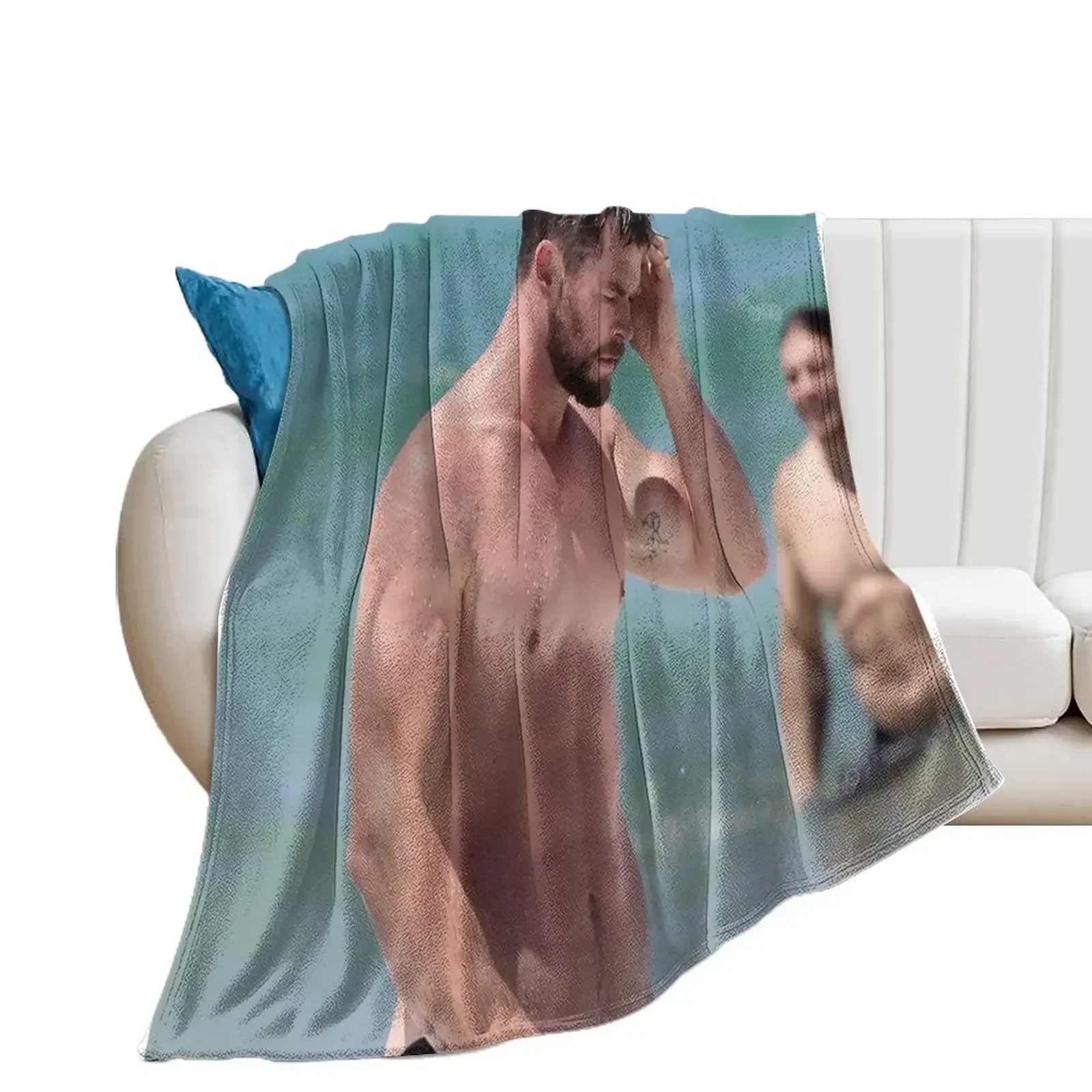 Sixpack Chris Hemsworth Throw Blanket Soft Big christmas gifts Blankets